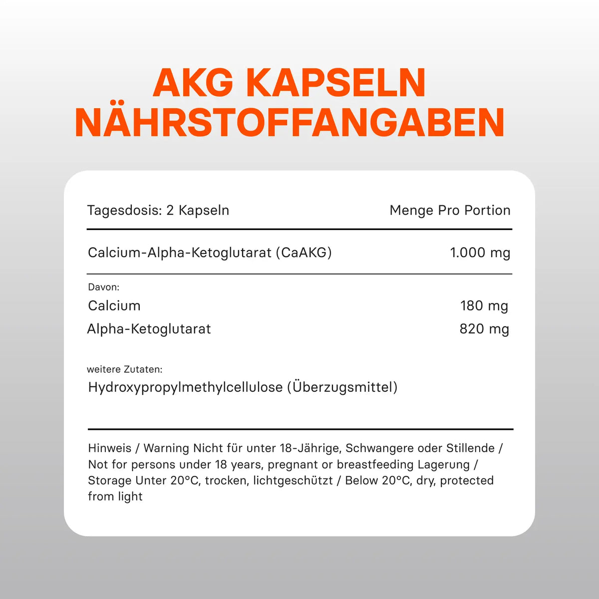 AKG - Calcium-Alphaketoglutarat