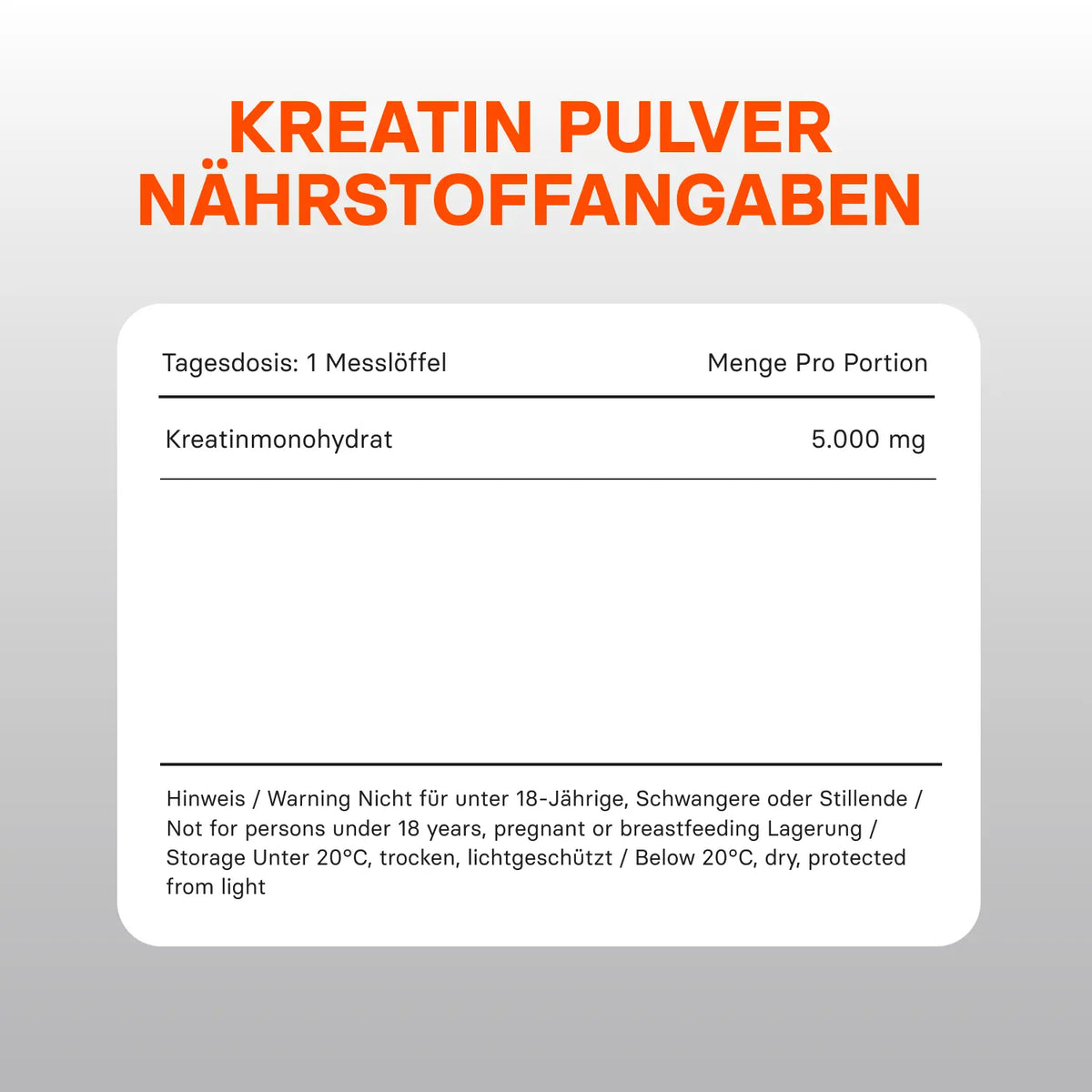 Kreatin - Pulver