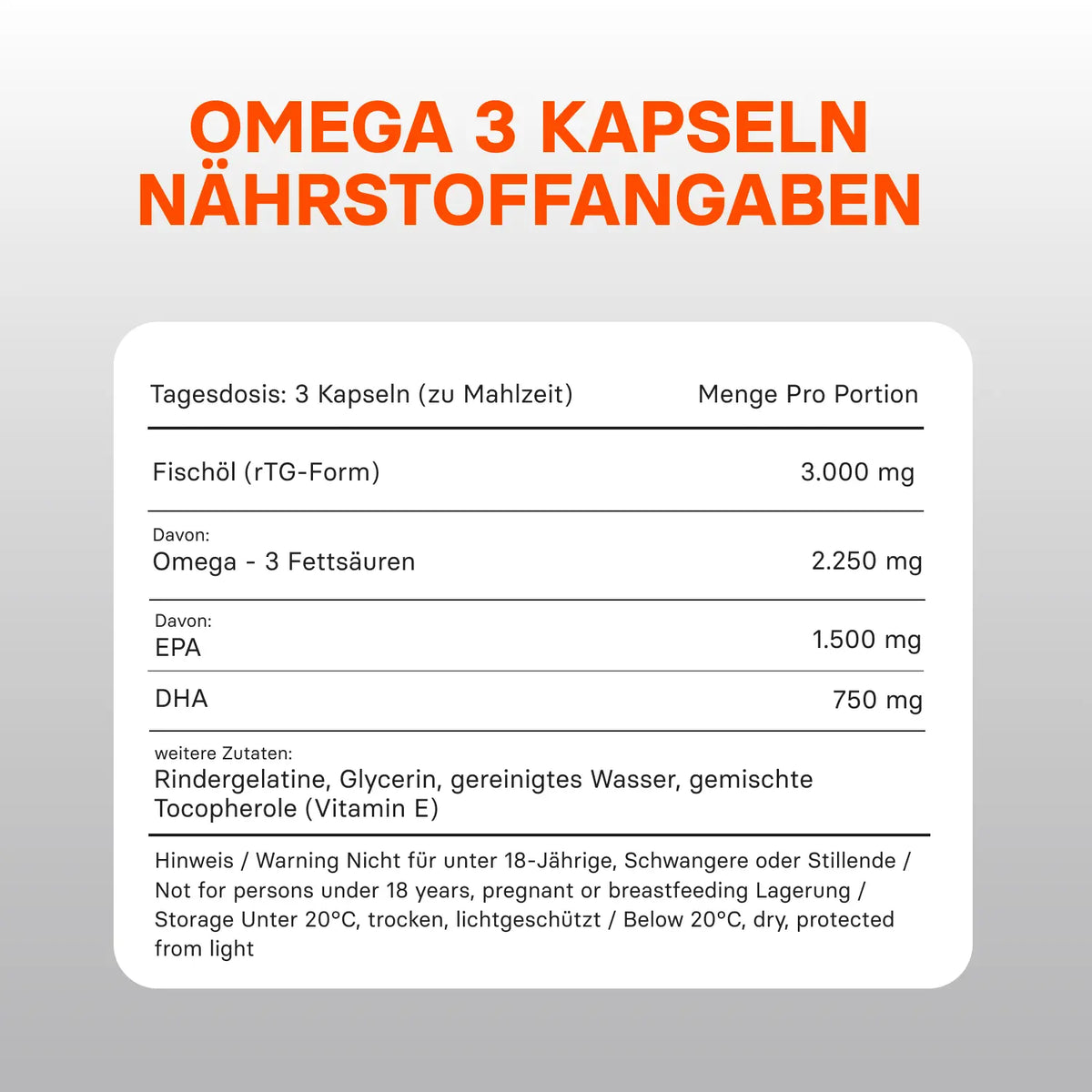 Omega 3 - Kapseln