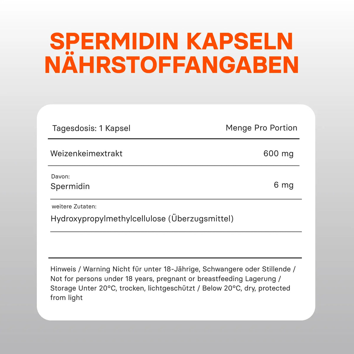 Spermidin - Kapseln