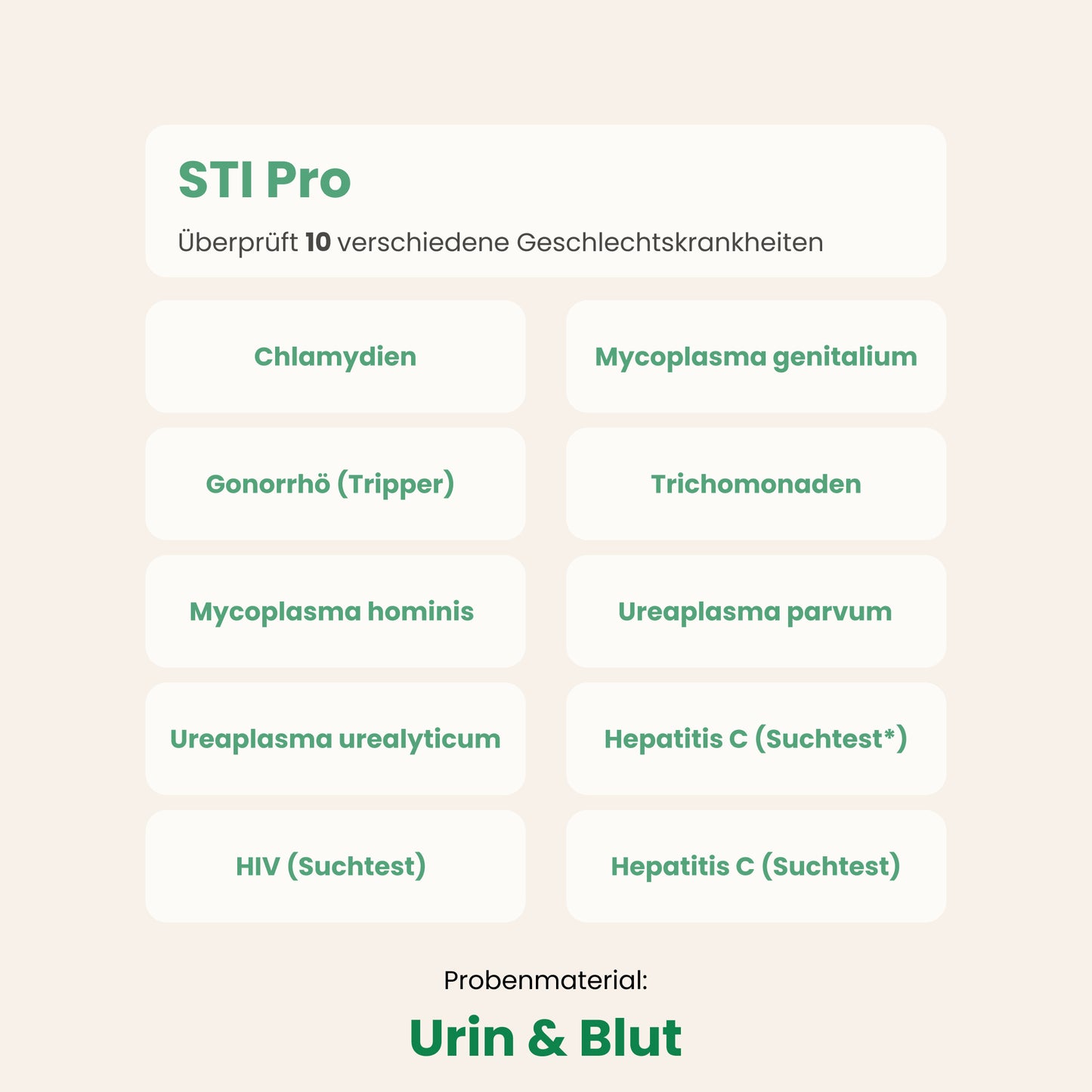STI Pro Heimtest - Geschlechtskrankheiten-Test