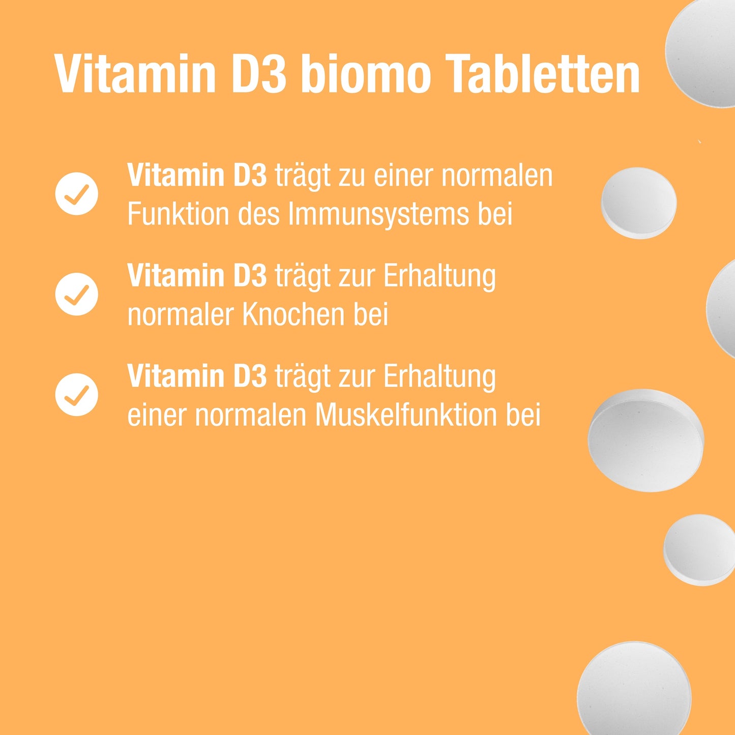 Vitamin D3 biomo® 2.000 I.E. - 120 Tabletten