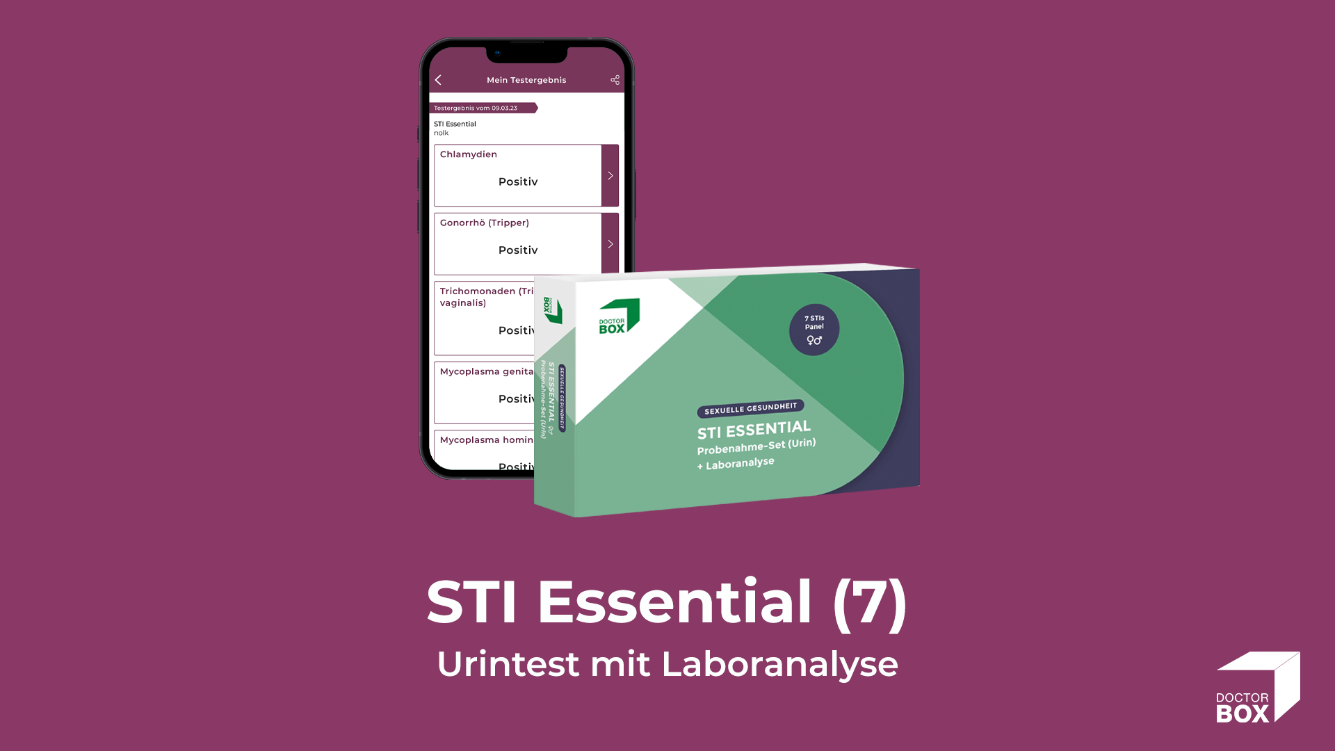 STI Essential Probenahme-Set mit Ergebnisbericht in der DoctorBox App